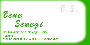 bene semegi business card